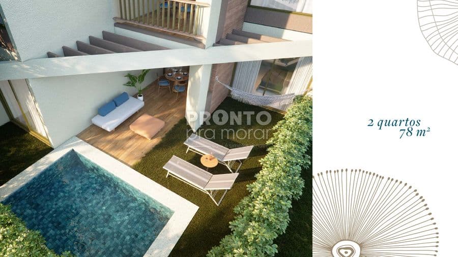 imagem de  apartamento Bairro de Carneiros Tamandaré PE, com 78,00 m².