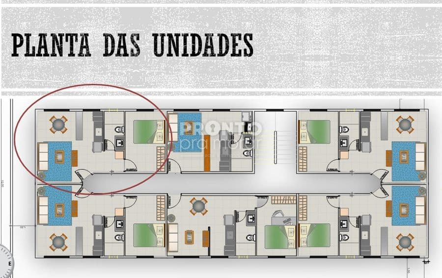 imagem de apartamento Bairro de Bairro Novo Olinda PE, com 32,54 m².